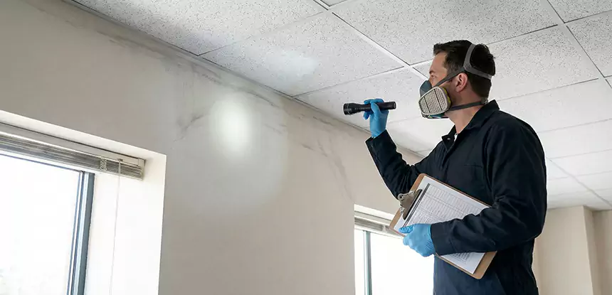 Ceiling Water Damage Inspection in Stilwell
