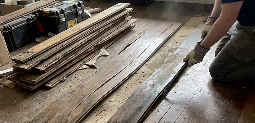 Wood Veneer Water Damage Repair Stilwell